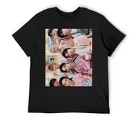 Stray Kids Urban Fashion T-Shirt Trendy Cotone Manica Corta Street Style Camicia per Uomo e Donna, Nero , L