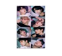 StrayKids Group - Poster decorativo da parete su tela, motivo: tutti i membri, stampa moderna, per camera da letto, per camera da letto, 50 x 75 cm