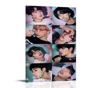 StrayKids Group - Poster decorativo da parete su tela, motivo: tutti i membri, stampa moderna, per la camera da letto, 30 x 45 cm