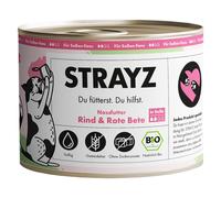 STRAYZ BIO 6 x 200 g Umido per gatto - Manzo bio e Barbabietola bio in salsa