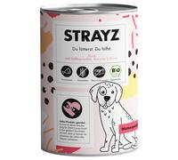 STRAYZ BIO 6 x 400 g Umido per cane - Manzo con Patata Dolce, Carota e Pera