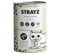 STRAYZ BIO cat 24 x 400 g Umido per gatto - Pollo bio e zucchine bio