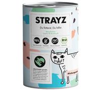STRAYZ BIO cat 24 x 400 g Umido per gatto - Salmone bio e broccoli bio