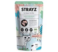 STRAYZ BIO cat in buste 6 x 85 g - Salmone bio e broccoli bio