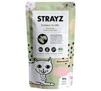STRAYZ Bio cat in buste 6 x 85 g - Pollo bio e zucchine bio