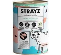 STRAYZ Cibo Umido per Gatti, Salmone e Broccoli - 400 g