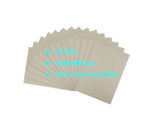 STRBOXONG Greyboard, formato A5, 15 fogli di carta riciclata spessa 1500 micron, 1,5 mm di spessore per la creazione di modelli artigianali, supporto di montaggio, scheda di modellazione (148x210 mm)