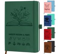 STREADVE Quaderno Personalizzato con Incisione Nome Testo Logo Taccuino Notebook Copertina Rigida A5 Quaderno Personalizzate Regalo Ufficio Laurea Compleanno Scuola Donna Uomo