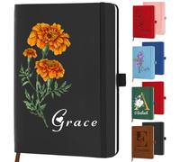 STREADVE Quaderno Personalizzato con Nome Taccuino Notebook Copertina Rigida A5 Quaderno Fiori Personalizzate Regalo Ufficio Laurea Compleanno Scuola Donna Mamma Figlia