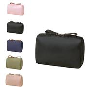 Strealinem Travel Makeup Pouch for Women, Large Capacity Cosmetic Bag, Compact Storage Pouch(Black)