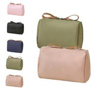 Strealinem Travel Makeup Pouch for Women, Large Capacity Cosmetic Bag, Compact Storage Pouch(Gr+ri)