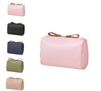 Strealinem Travel Makeup Pouch for Women, Large Capacity Cosmetic Bag, Compact Storage Pouch(Pink)