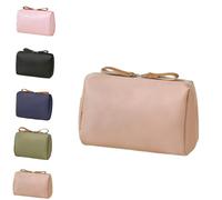 Strealinem Travel Makeup Pouch for Women, Large Capacity Cosmetic Bag, Compact Storage Pouch(Rice)