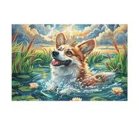Stream Cute Dog Rompicapo 1000 Pezzi Per Decorazione Camera Bambini Cartone Atossico Tema Disney Per Cameretta Attività Educativa Con Confezione Regalo 1000 PCS/75x50cm