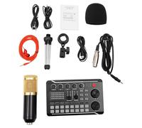 Stream Deck Podcast Microfono Soundboard Podcast Equipment bundle, scheda audio RGB per microfono XLR, alimentazione phantom 48 V, mixer per streaming live cantare, YouTube, gaming