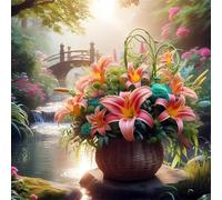 Stream Giardino delle Ninfee 90 Pezzi Puzzle, 90 pezzi puzzle Classico per adulti, Fai Da Te Giochi Educativo e Giocattoli Sfida, Intrattenimento Creativo, Puzzle Impossible