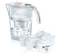 Stream Line Caraffa Filtrante 2,3L Bianca Timer Digitale 6 Filtri bi flux