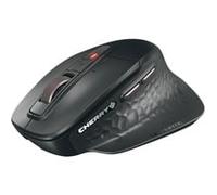 CHERRY STREAM MOUSE ULTIMATE, Mouse Ergonomico Multi-Dispositivo, Bluetooth, 2,4 GHz e Cavo, Rotella di Scorrimento Personalizzabile, Per Utenti Destrorsi, Nero