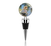Stream Water Flower Fairy Tappo per bottiglia riutilizzabile in lega di zinco Tappi per vino a prova di perdite Tappo per bottiglia con guarnizione in gomma siliconica Tappo per bottiglie per