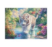 Stream White Tiger Rompicapo 500 Pezzi Per Regalo Di Epifania Cartone Spesso Per Bambini Brook Woods Foliage Attività Educativa Per Tutta La Famiglia Edizione Limitata Da Passatempo 500 PCS