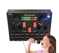 Streaming del mixer audio - Console DJ compatta, punto vocale portatile | Miscelazione della scheda studio di monitoraggio delle funzioni di monitoraggio podcast, eventi, miglioramento del suono e pro