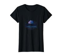 Streaming e Sogno Cloud Stile di Vita Digitale Maglietta, Donna, Nero, XS