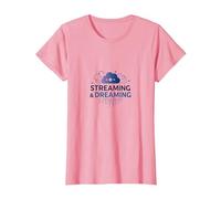 Streaming e Sogno Cloud Stile di Vita Digitale Maglietta, Donna, Rosa, M