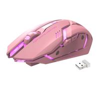 Streaming Mouse - Mouse wireless silenzioso per videogiochi, RGB con pulsanti laterali | Mouse USB ricaricabile per computer portatile, hardware da gioco, design ergonomico, Plug and Play, Port