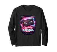 Streaming Old School Video Retro 80s 90s Tape Maglia a Manica
