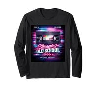 Streaming Old School Video Retro 80s 90s Tape Maglia a Manica