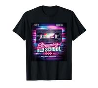 Streaming Old School Video Retro 80s 90s Tape Maglietta