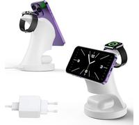 Streamline - Caricatore wireless magnetico 3 in 1 per iPhone16/15/14/13/12/Pro/Plus/Pro Max, 5 W per Apple Watch9/8/7/6/5/4/3/2/SE, per Airpods3/2/Pro