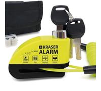 STREAMVOY Antifurto per Motocicletta con Allarme 110dB, Resistente all'Acqua, Chiave di Sicurezza, Cavo di Richiamo 1.5m, Adatto per Scooter/Bicicletta Elettrica (Giallo e nero.)