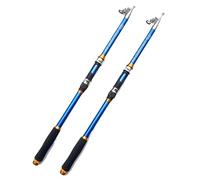 STREAMVOY Canna da pesca da surf e mulinello da 3 m, 2 pezzi, in carbonio ad azione dura, con mulinello da spinning 5000 in metallo, 13+1 BB, ideale per la pesca in mare e roccia (blu, 3,6 m)