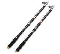 STREAMVOY Canna da pesca da surf e mulinello da 3 m, 2 pezzi, in carbonio ad azione dura, con mulinello da spinning 5000 in metallo, 13+1 BB, ideale per la pesca in mare e roccia (nero, 3,6 m)