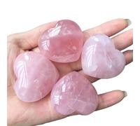 STREAMVOY Decorazione a forma di cuore in cristallo naturale, pietra grezza lucidata a mano, ornamento per la scrivania, per meditazione, yoga, stile casuale (C, 50-100 g)