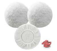STREAMVOY Kit 3 Cappelli in Lana d'Agnello per Lucidatrice, Compatibile con Macchine da 220mm-250mm, Ideale per Auto/Metallo/Legno