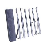 STREAMVOY Kit professionale per la cura delle unghie: tronchesino per cuticole e tagliaunghie, in acciaio inox, con plettro per orecchie, set per manicure e pedicure, opzioni multicolore (set da 6