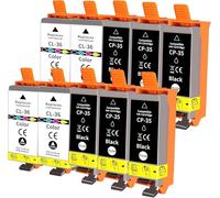 STREAMVOY Multipack Cartucce 4 Colori Compatibili con Epson S20/SX100 Serie, adatte per Epson 603/604 (6x PGI-35 4x CLI-36)