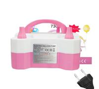 STREAMVOY Pompa ad aria elettrica per palloncini, gonfiaggio rapido, portatile e leggera, a batteria, uso universale per feste, galleggianti per piscina, gonfiabili (guscio in plastica PP) (rosa)