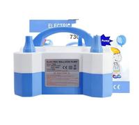 STREAMVOY Pompa ad aria elettrica per palloncini, gonfiaggio rapido, portatile e leggera, a batteria, uso universale per feste, galleggianti per piscina, gonfiabili (guscio in plastica PP) (blu)