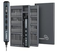 STREBITO Set di cacciaviti elettrico mini, 70 in 1 Piccolo cacciavite elettrico - 64 bit di precisione S2, 5 impostazioni di coppia, 4 luci LED, mini kit di strumenti di riparazione con cacciavite
