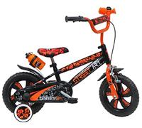 STREET ART Bicicletta Bambini, Colore Nero, Arancio, Misura 12"