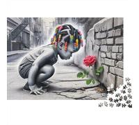 Street Art Child Rose Puzzle Classico 1000 Pezzi Adulti E Ragazzi Attività Indoor Puzzle Difficile Scelta Amazon Gioco Di Logica Cartone Premium 52x38cm/1000pcs
