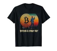 Street Art Crypto Blockchain Valuta Digitale Urbana Bitcoin Maglietta