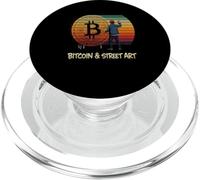 Street Art Crypto Blockchain Valuta digitale urbana Bitcoin PopSockets PopGrip per MagSafe