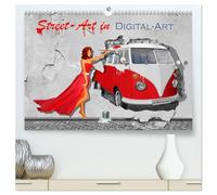 Street-Art in Digital-Art by Mausopardia (hochwertiger Premium Wandkalender 2026 DIN A2 quer), Kunstdruck in Hochglanz: Humorvolle Street Art mit Pin up Girls