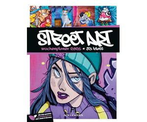 Street Art Wochenplaner Kalender 2026 | Außergewöhnlicher Graffiti-Wochenkalender im Hochformat (25x33 cm) | Straßen-Kunst | mit Sudokus und Rätseln