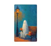 Street Bench White Ghost Holding Flowers Single Toggle Blank Wall Plate Light Switch Cover Decorativo 1 Gang per Cucina Camera Bagno Dimensioni 11,4 x 7 cm