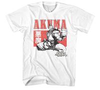 Street Fighter - Akuma Carattere Blocco - American Classici - Bianco Adulto S